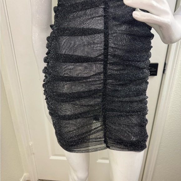 ALLSAINTS Tia Metallic Dress Gunmetal Sleeveless SIZE 4. A38 - Picture 7 of 15